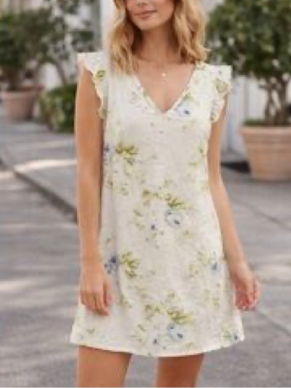 Laura Ashley 100% Linen Floral Dress Size Small
